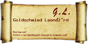 Goldschmied Leonárd névjegykártya