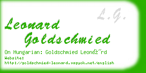 leonard goldschmied business card